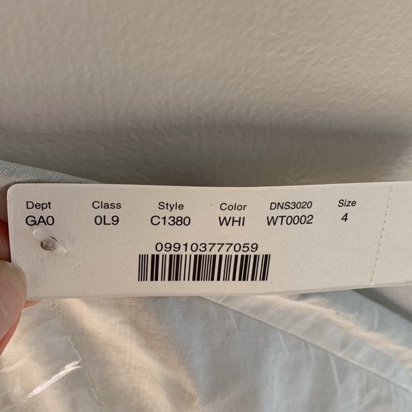 NWT J.Crew Floral Eyelet Top Size 4 White C1380 ($98) - Picture 7 of 8